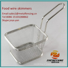 China fabricante skimmers resistentes chips de limpeza fácil tamanho variado skimmers de cozinha skimmers de arame de aço inoxidável
